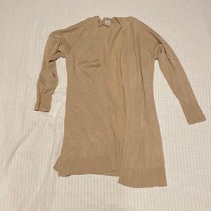 Long line open cardigan